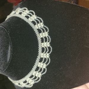 Faux pearl and clear glass bead …